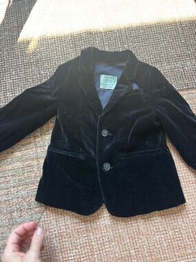 Zara Black Velvet Kids Blazer